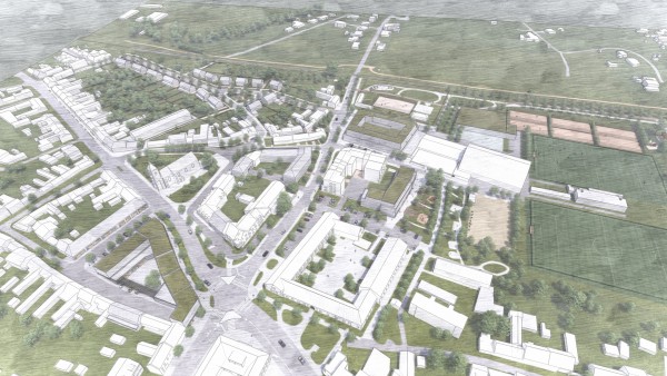 Architektonická studie centra Kunovic