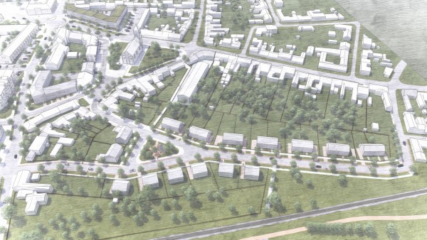 Lokalita možné výstavby rodinných domů pod kostelem